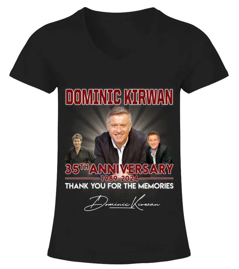 DOMINIC KIRWAN 35TH ANNIVERSARY Camiseta cuello pico Mujer
