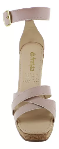 Fratta Sandalia Plataforma Moda Elegante Pulsera Mujer 89143