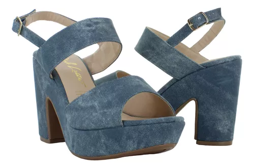 Fratta Zapatilla Plataforma Tacon Ancho Pulsera Mujer 89421