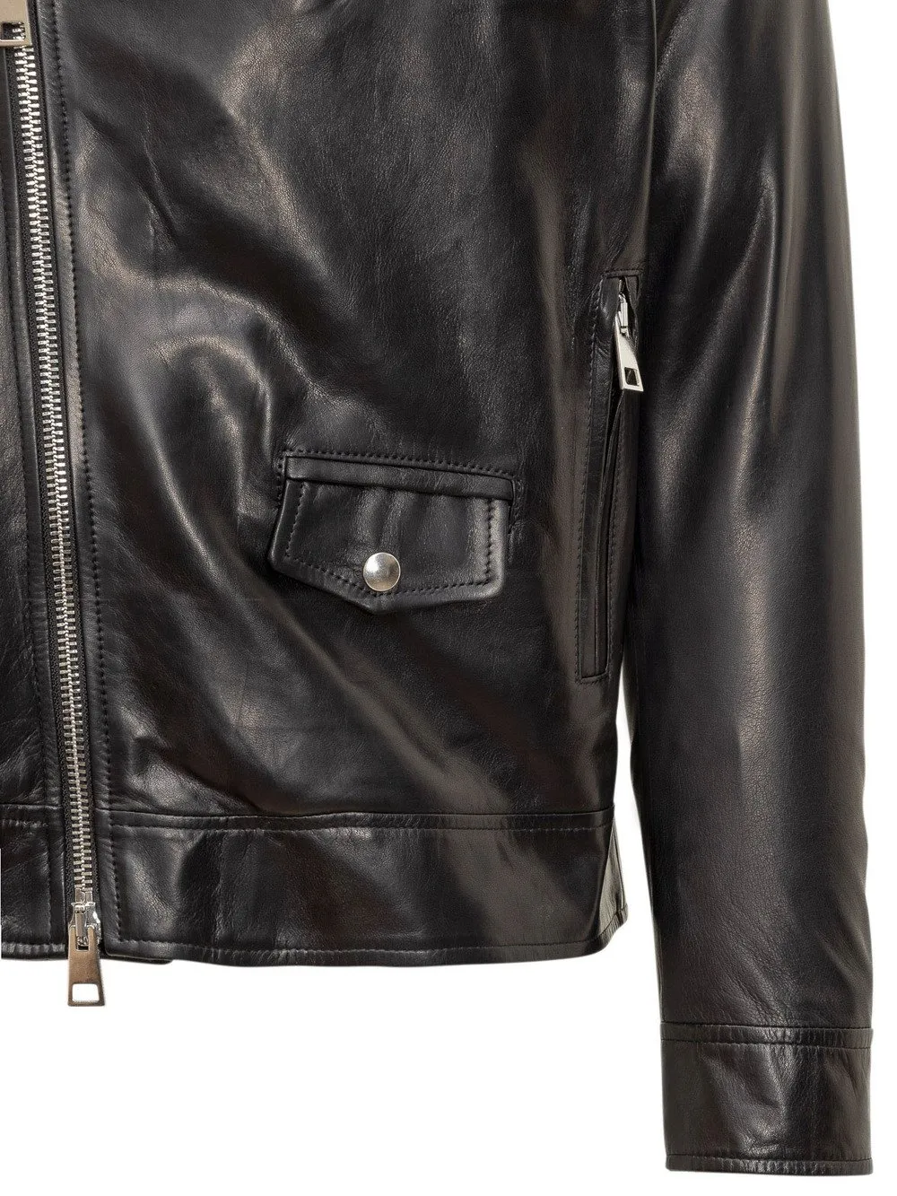 GIOCASTA Nappa Leather Nail Jacket.