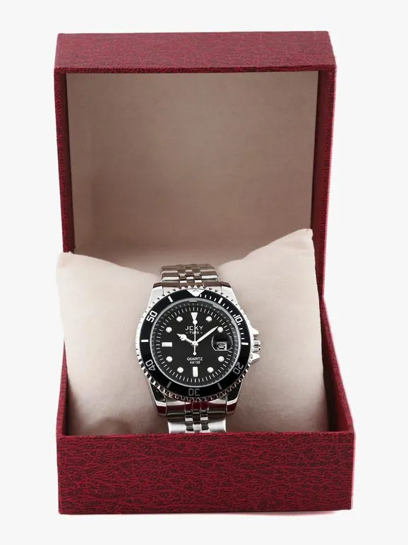 Jcky Reloj de pulsera para hombre con fecha.