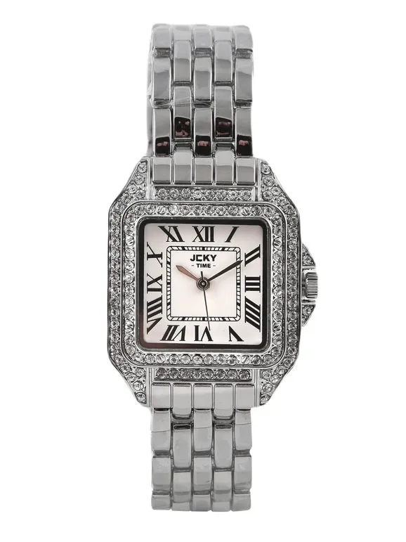 Jcky Reloj de pulsera para mujer con pedrería