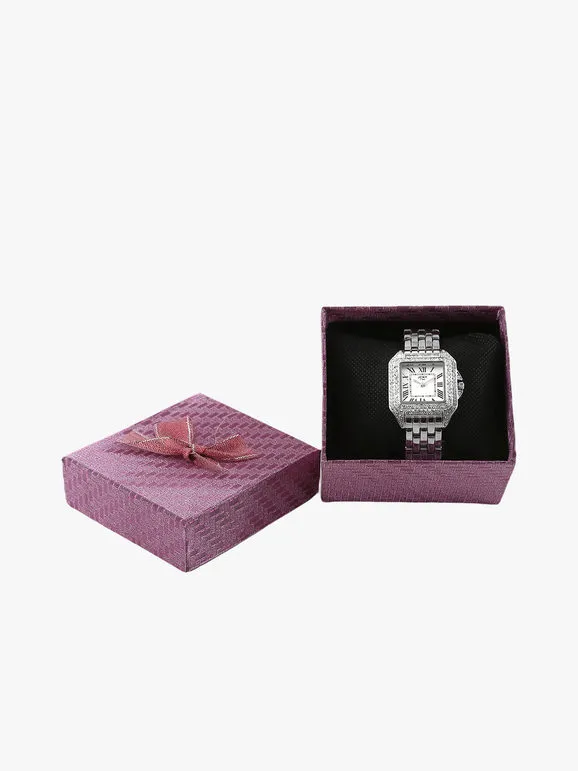 Jcky Reloj de pulsera para mujer con pedrería