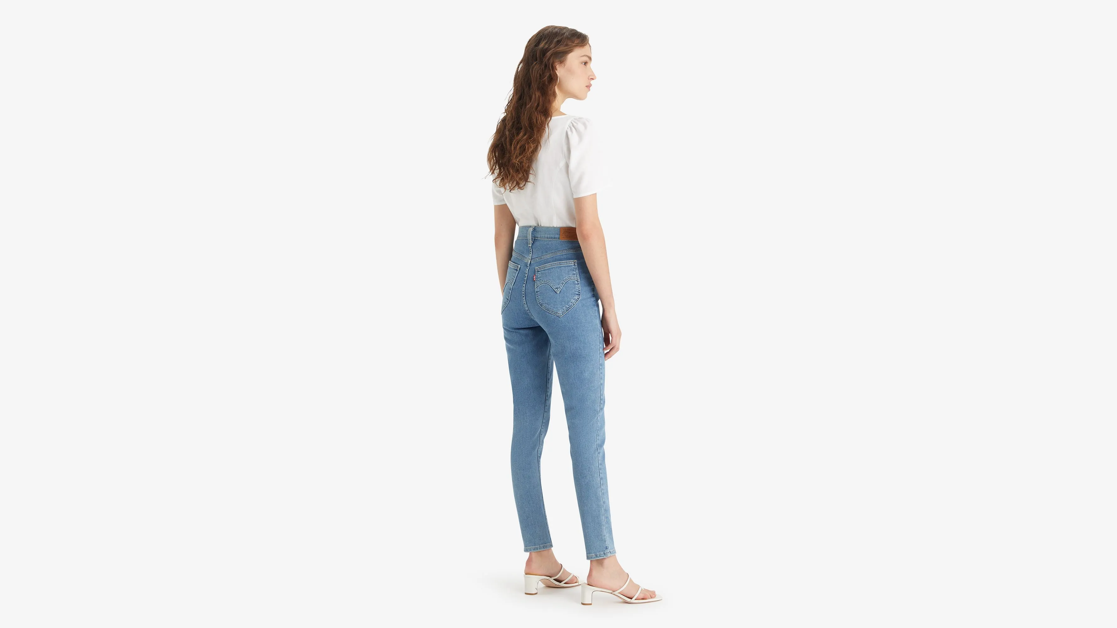 Jeans Ceñidos Retro De Tiro Alto