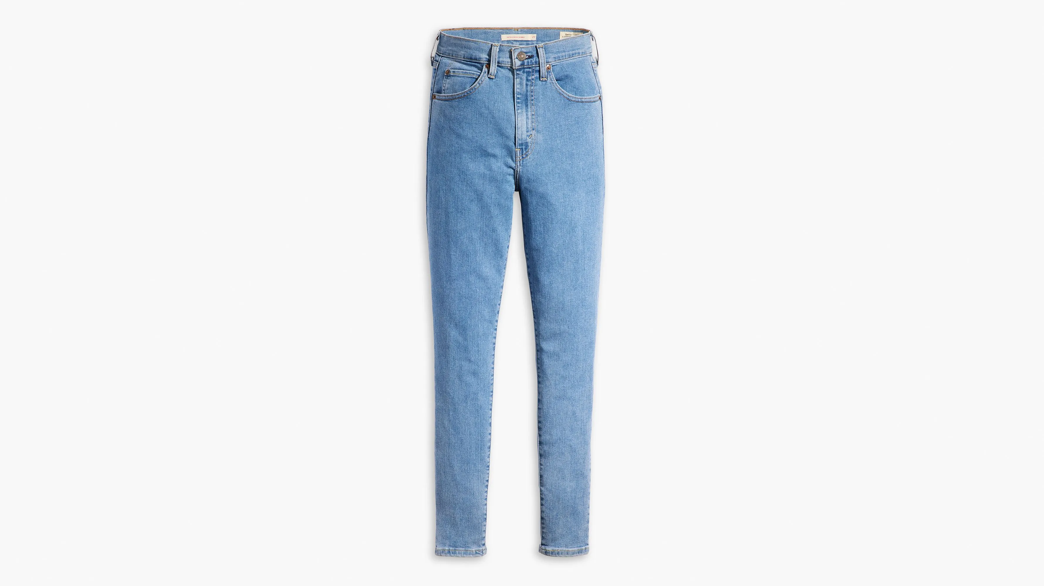 Jeans Ceñidos Retro De Tiro Alto