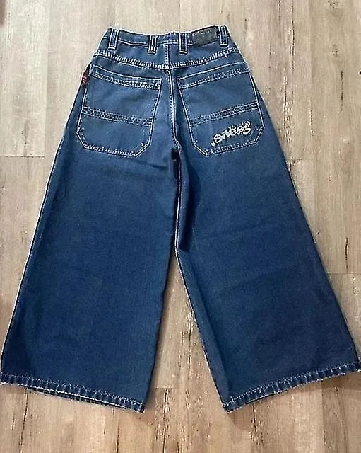 Jnco Baggy Jeans Hip Hop Rock Patrón de bordado Hombres Mujeres 2024 Nueva moda Streetwear Retro Harajuku High Waist Wide Leg Je