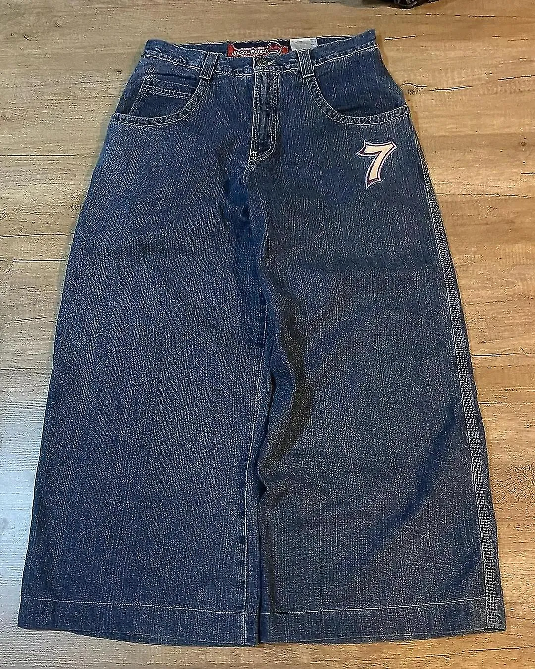 Jnco Baggy Jeans Hip Hop Rock Patrón de bordado Hombres Mujeres 2024 Nueva moda Streetwear Retro Harajuku High Waist Wide Leg Je