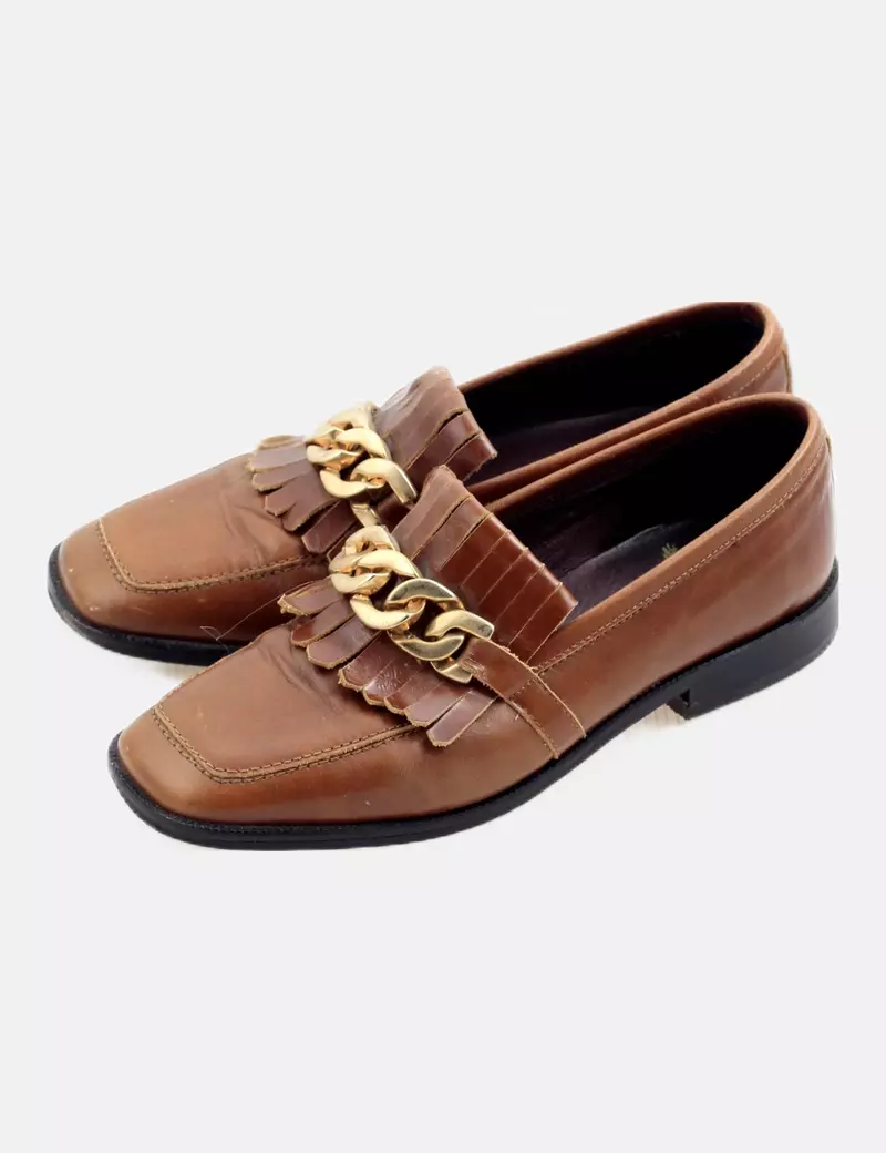 Ju collection Mocasín marrón cadenas