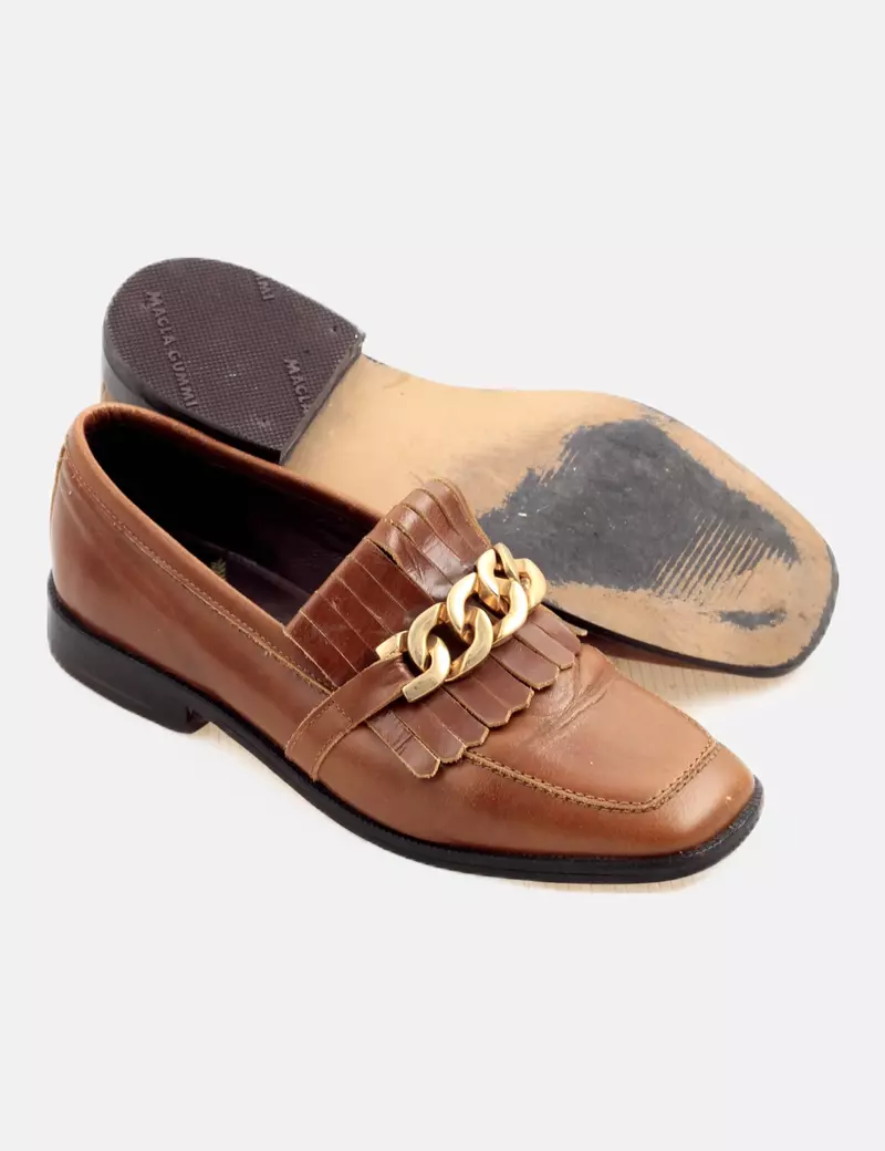 Ju collection Mocasín marrón cadenas