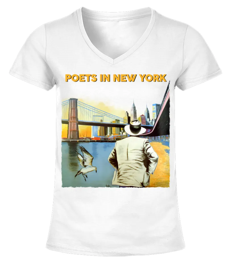 Leonard Cohen WT (11) Camiseta cuello pico Mujer