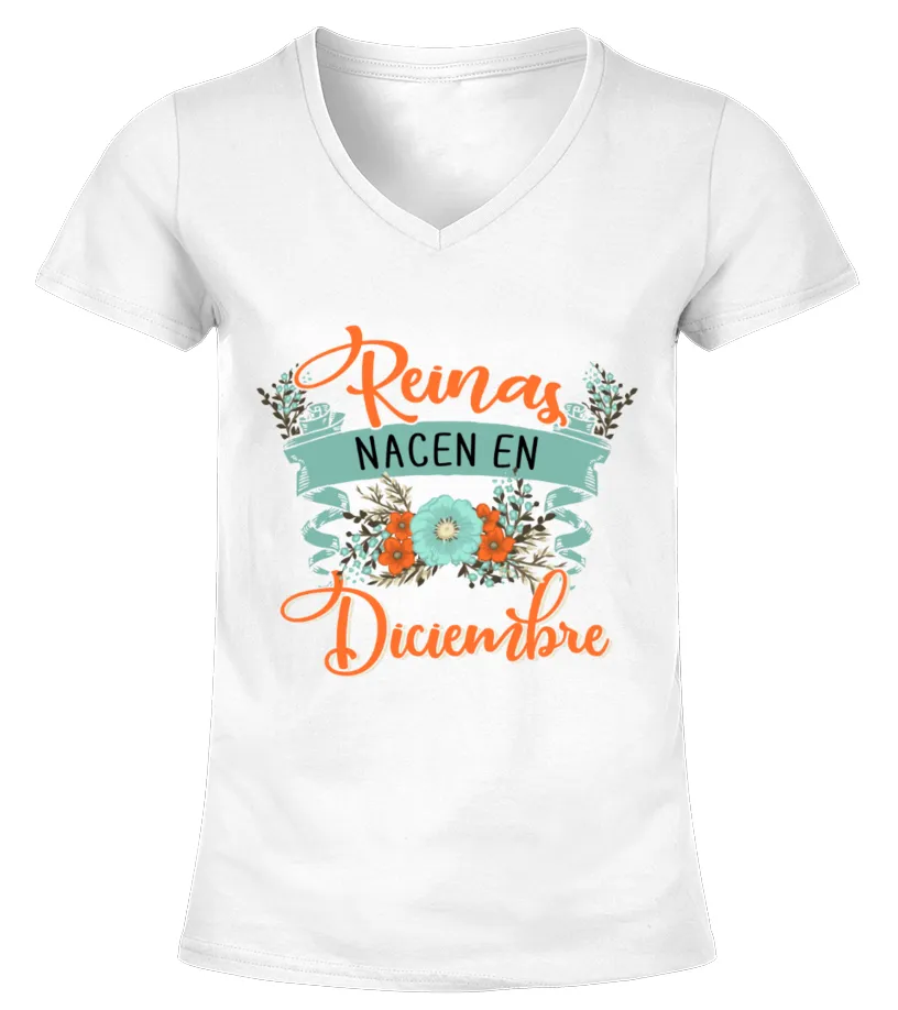 Leyendas nacen en diciembre Camiseta cuello pico Mujer