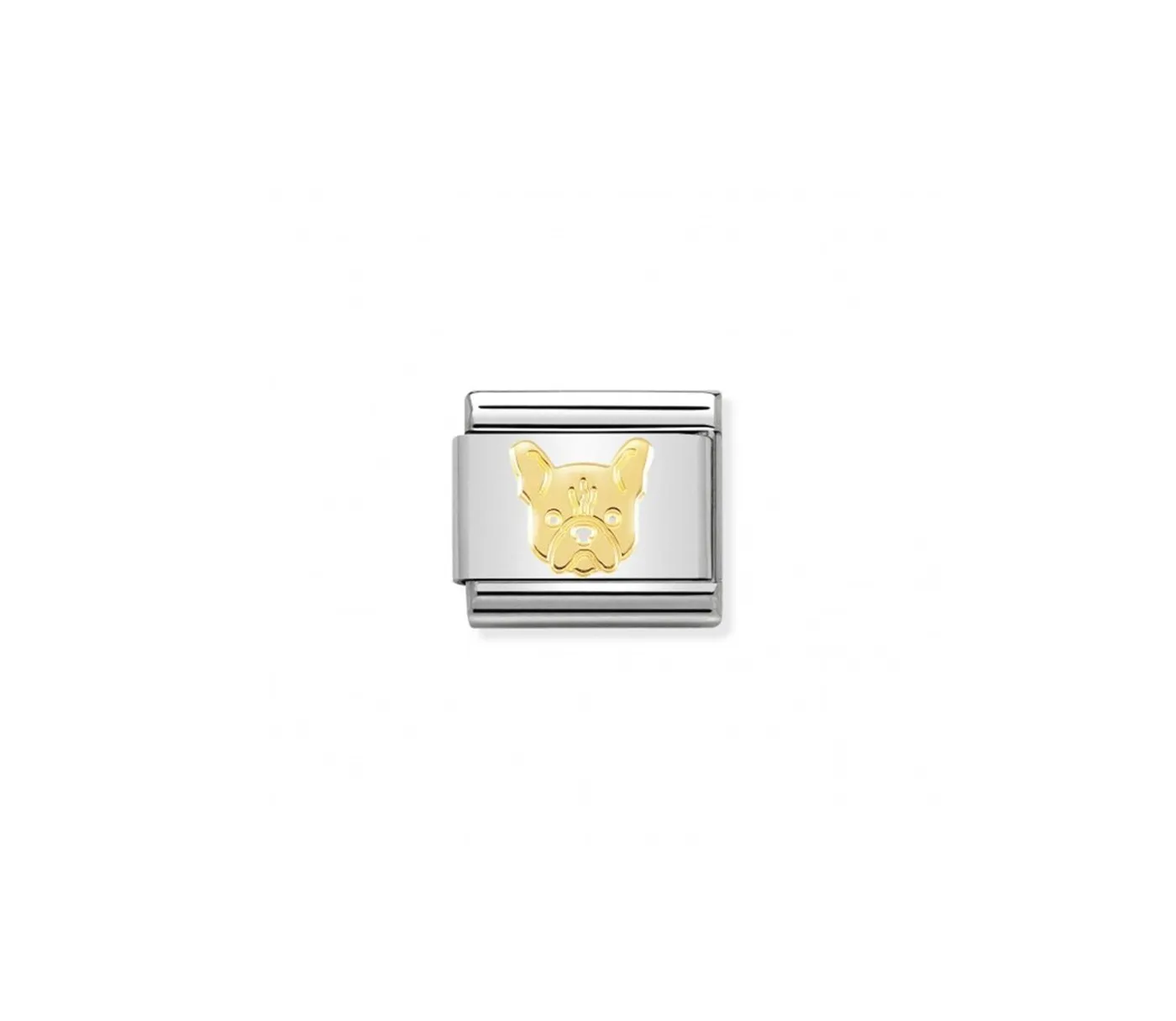 Link Nomination Acero y Oro Bulldog Francés 030162 54