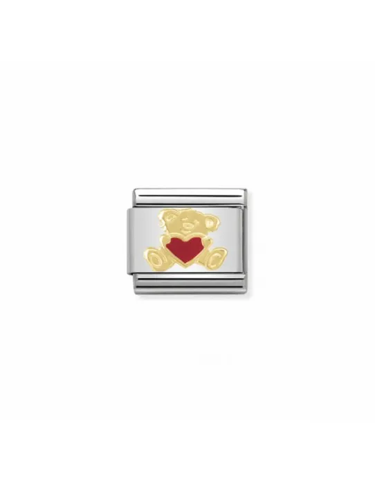 Link Nomination Acero y Oro "Oso con Corazón" 030253 32