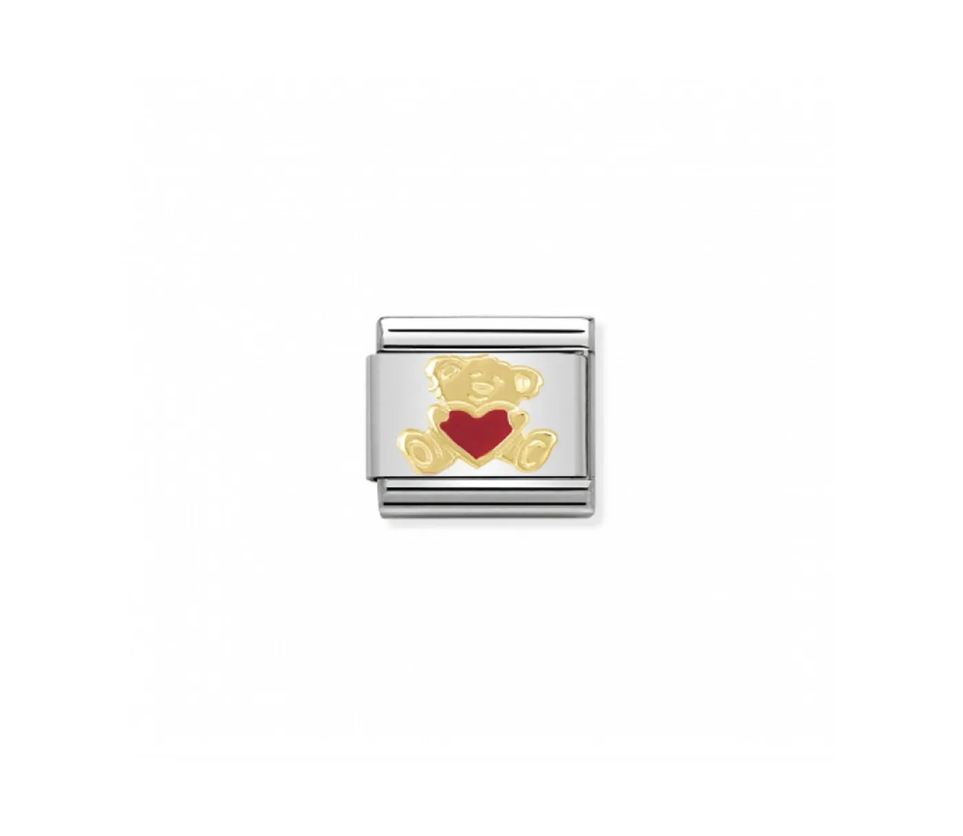 Link Nomination Acero y Oro "Oso con Corazón" 030253 32