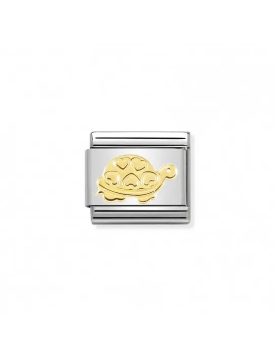 Link Nomination Acero y Oro Totuga con Corazones 030162 51