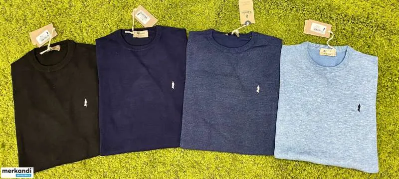 Lote 200 piezas Jersey de cuello redondo para hombre MClassics varios colores