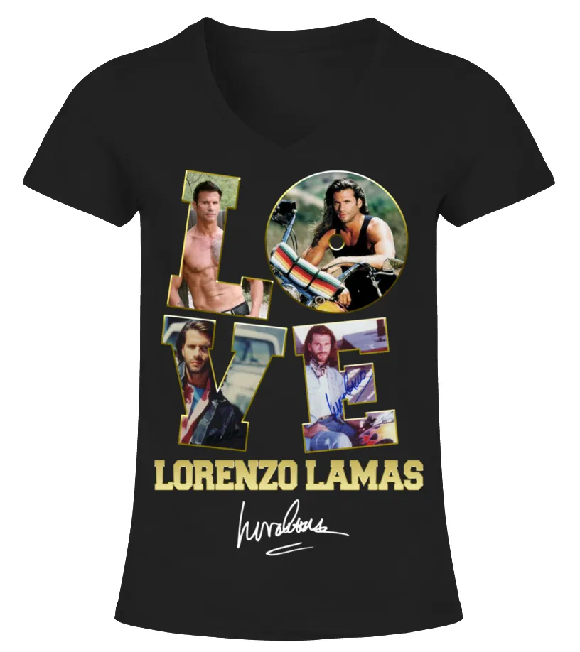 LOVE LORENZO LAMAS Camiseta cuello pico Mujer