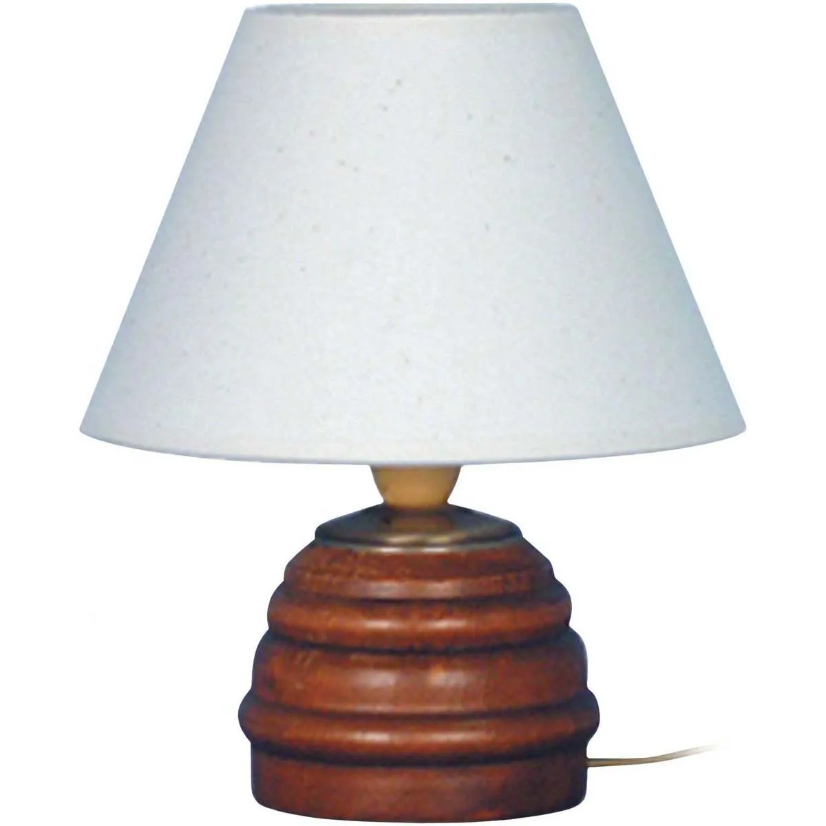 lámpara de noche redondo madera oscuro