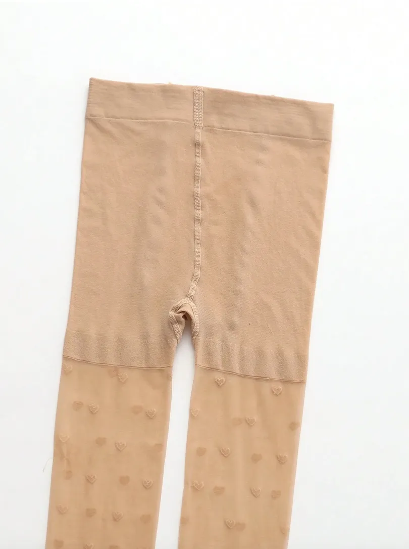 Medias Corazones Beige para Niñas