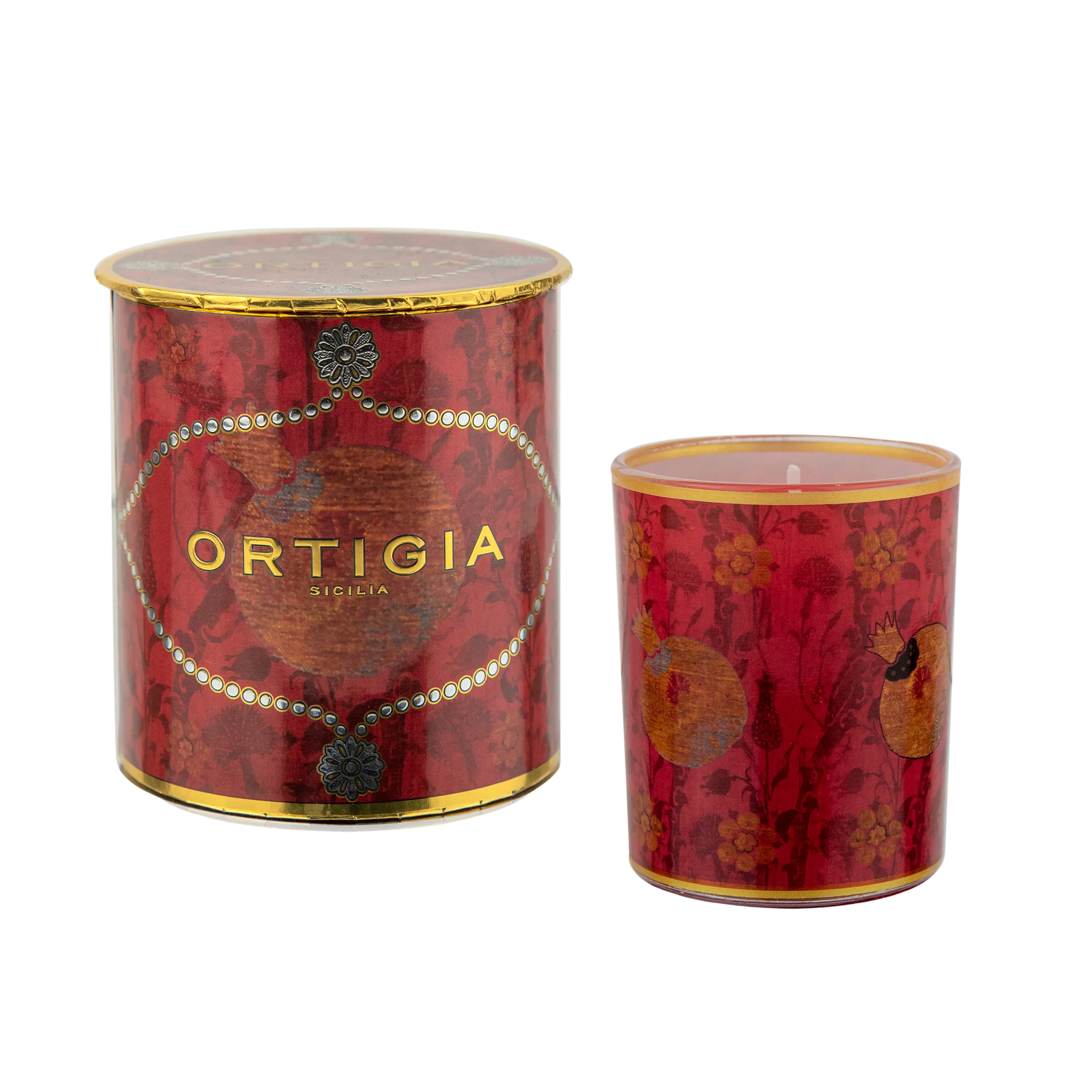 Melograno Decorated Candle Medium