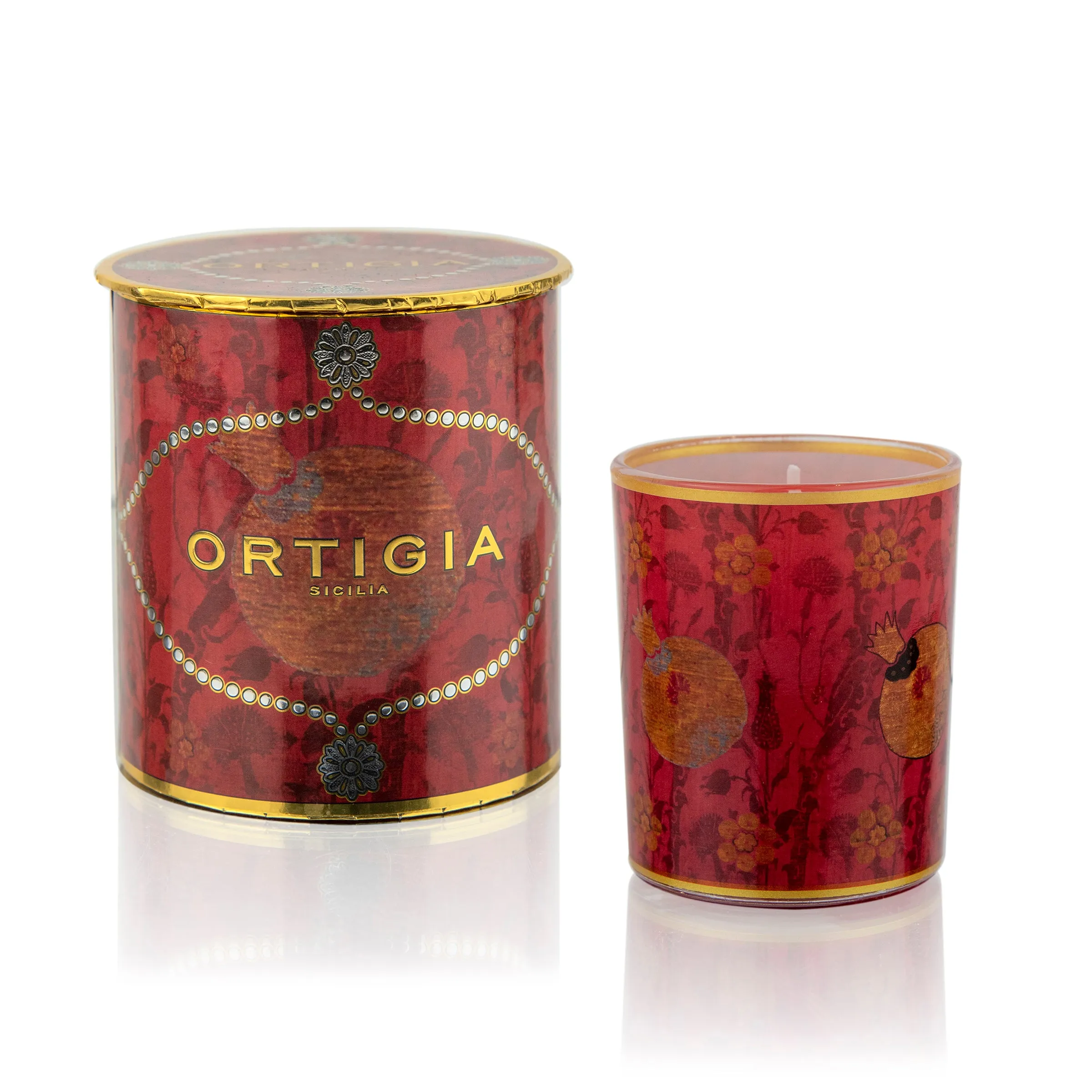 Melograno Decorated Candle Medium