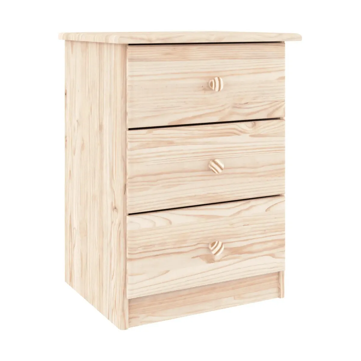 Mesita de noche ALTA madera maciza de pino 41x35x55,5 cm