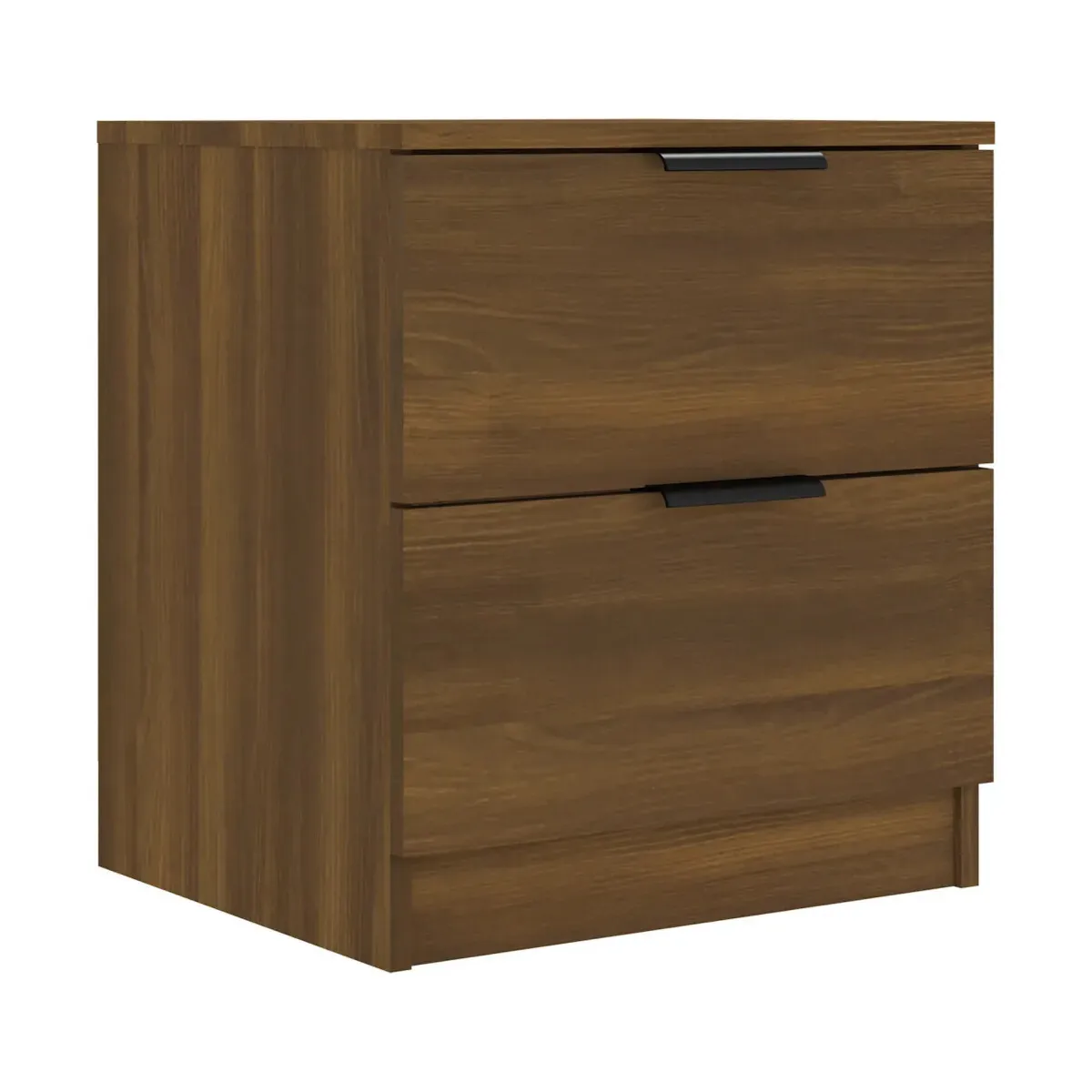 Mesita de noche madera contrachapada color roble marrón
