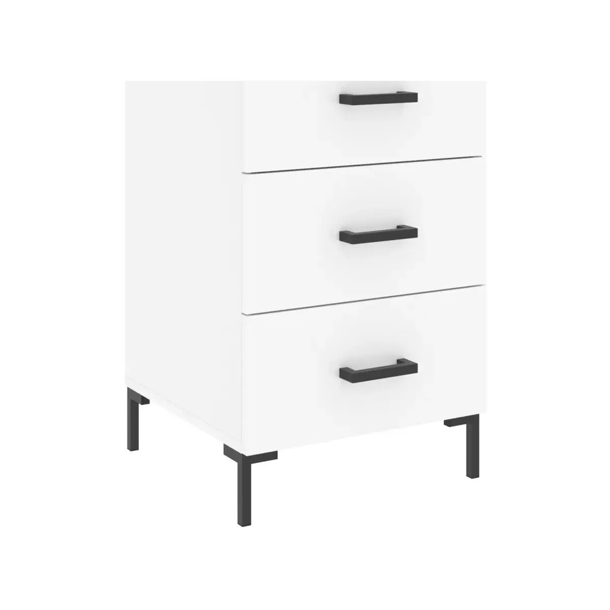 Mesita de noche madera de ingeniería blanco 40x40x66 cm