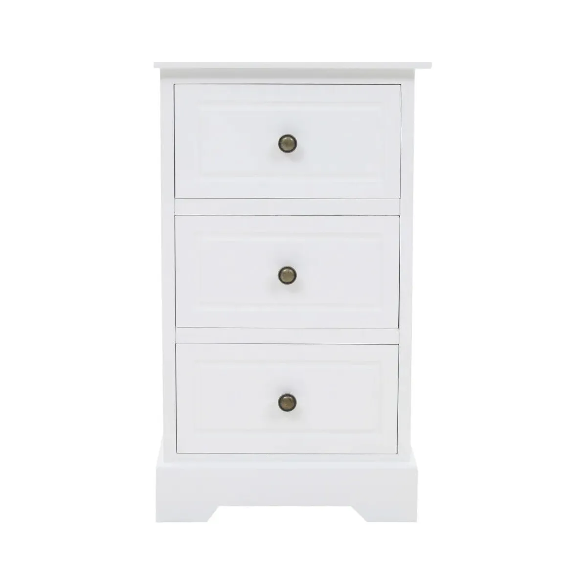 Mesita de noche MDF y madera de pino 35x32x59 cm