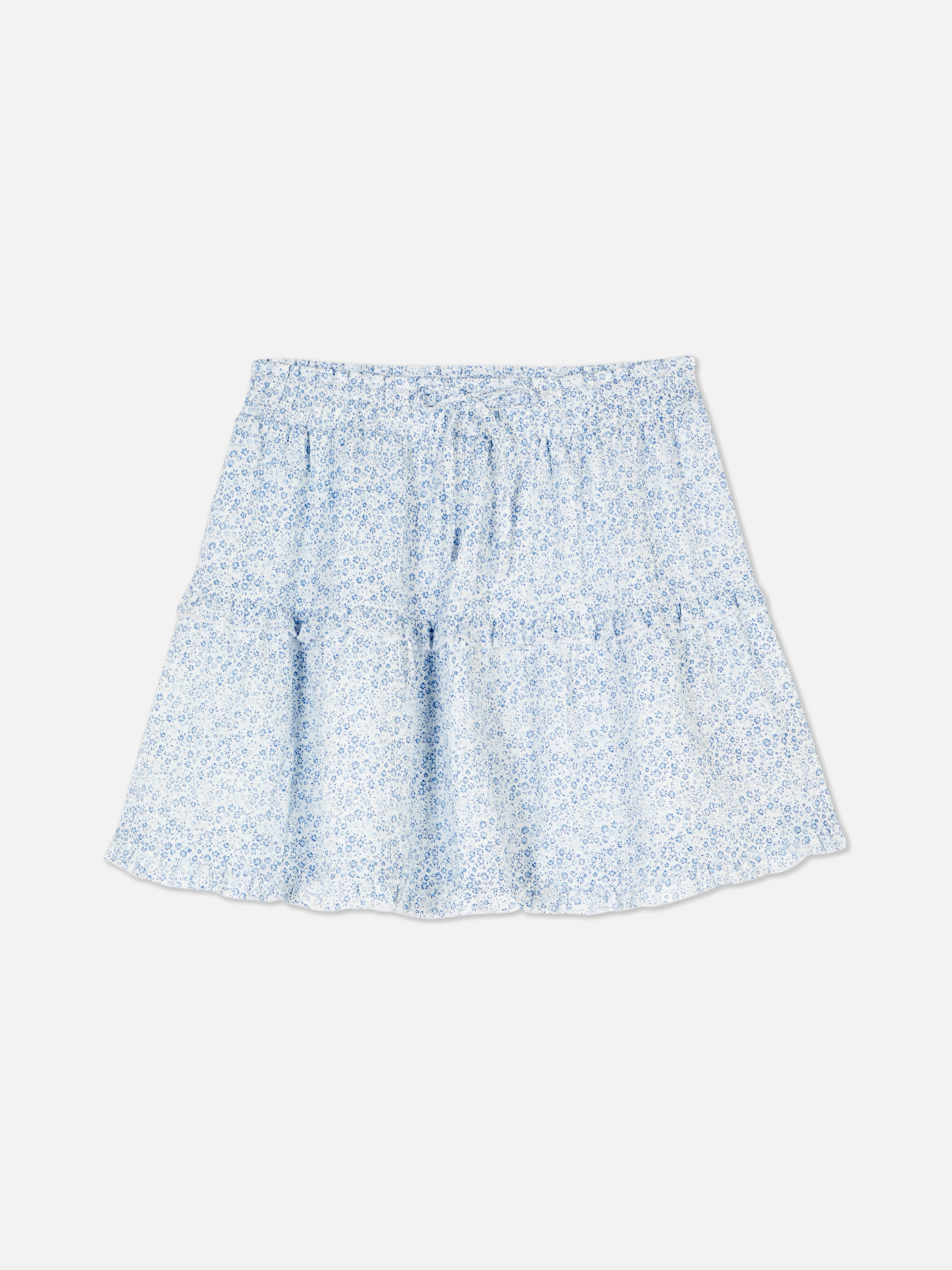 Minifalda a capas con flores