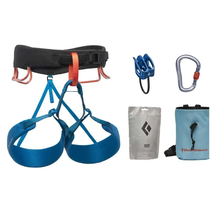 Mochila de escalada Black Diamond Paquete de arnés Momentum (Negro/Azul)