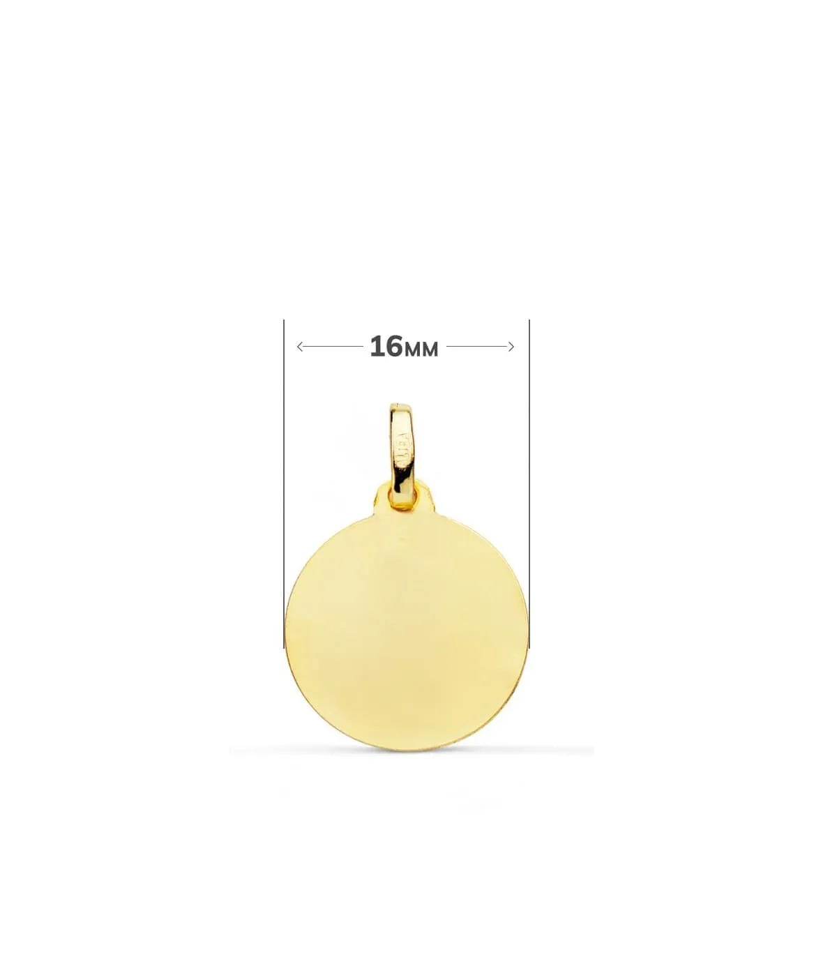 Médaille Vierge de Fatima Oro 18 K 16 mm Biseau