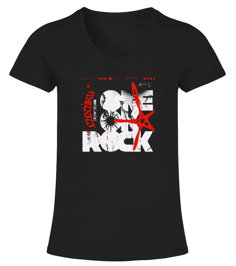 ONE OK ROCK Merch Camiseta cuello pico Mujer