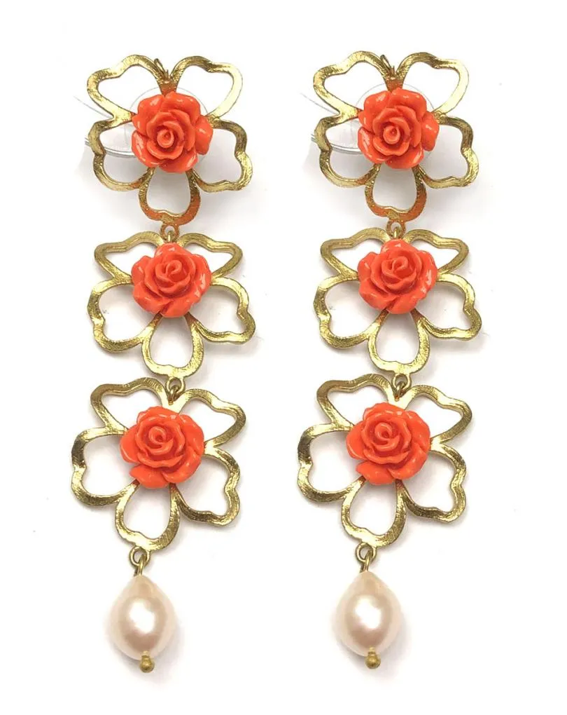 ORIGINALES PENDIENTES NARANJAS LARGOS CON LOS QUE ESTARAS PERFECTA
