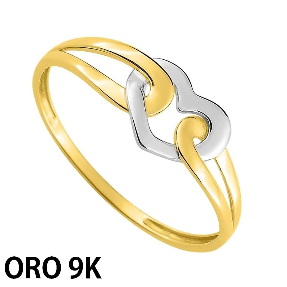 Oro 9k Anillo corazón