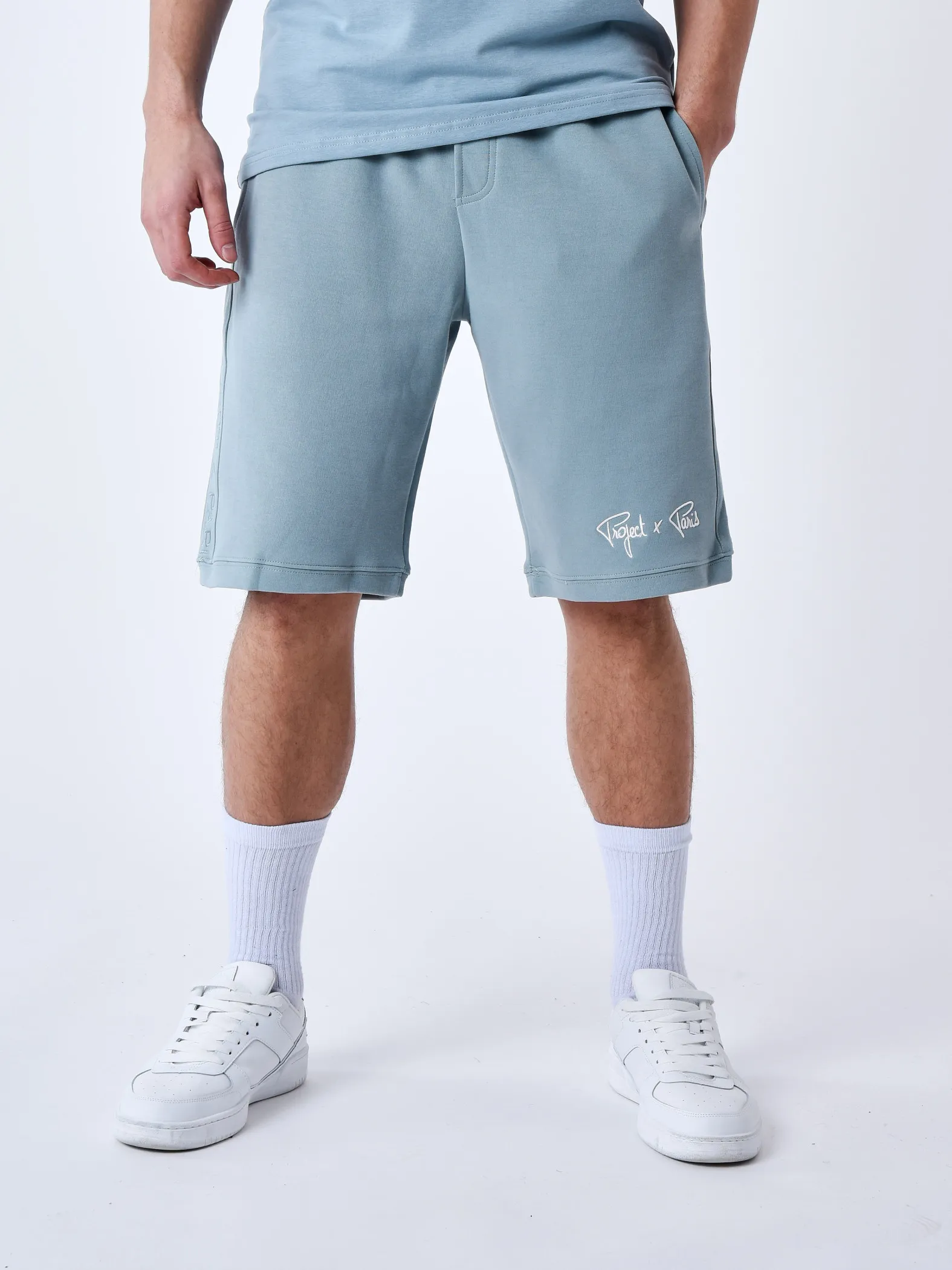 Pantalón corto con banda con logotipo Project X Paris