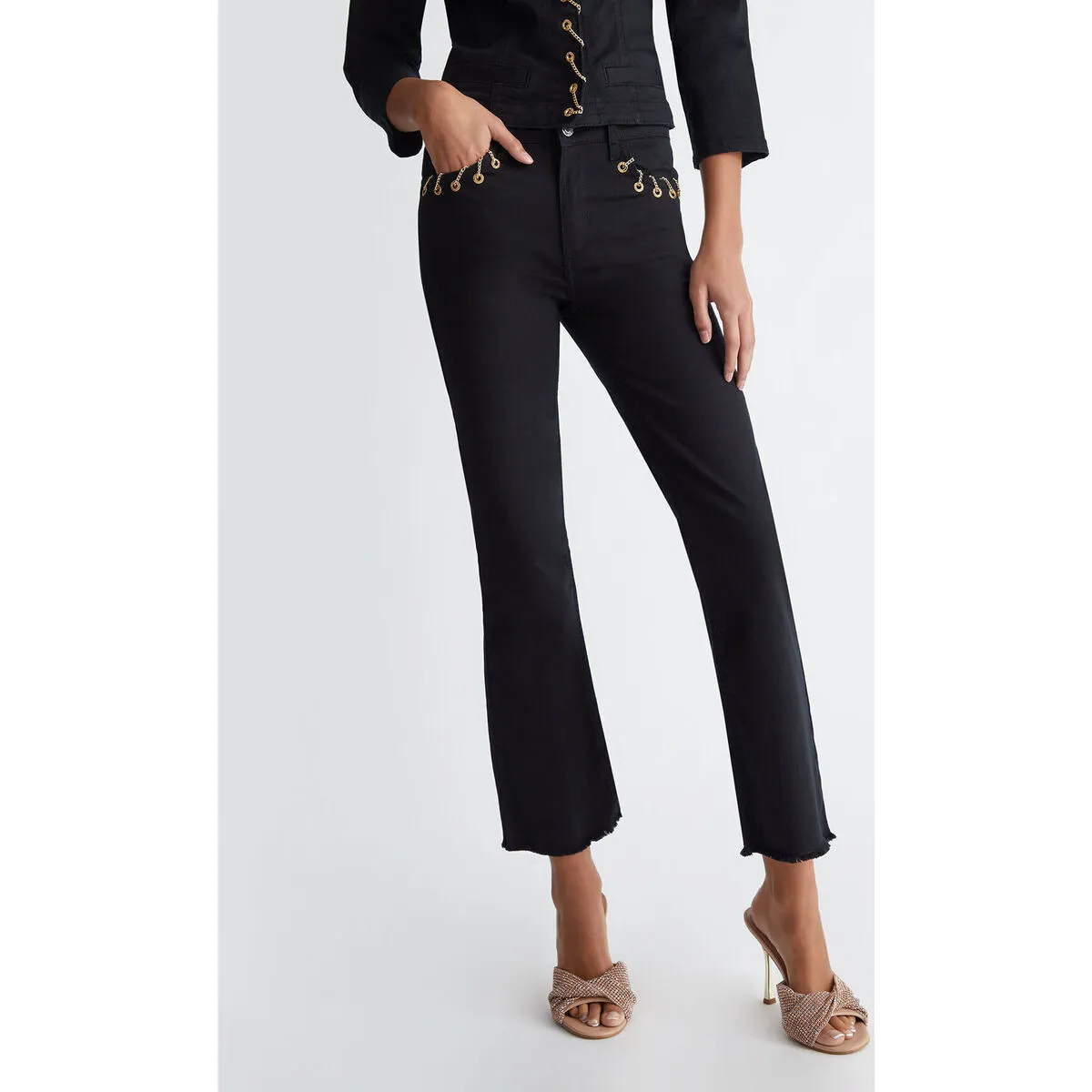 Pantalón tobillero Bottom Up con cadenas
