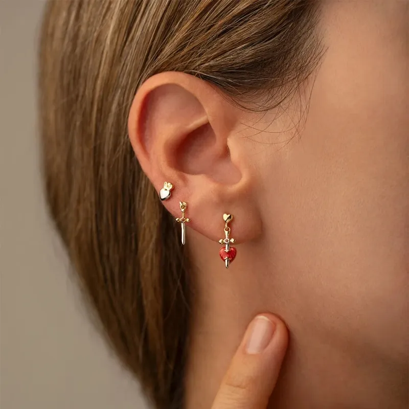 PENDIENTES AGATHA MINI CORAZóN CORONADO 2380565113TU