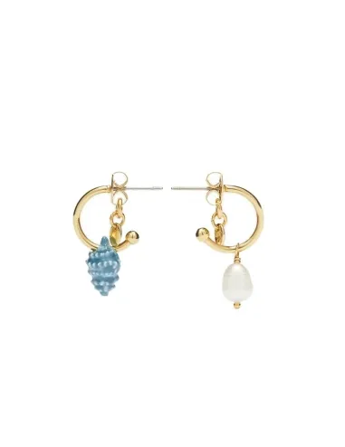 Pendientes caracola y perla
