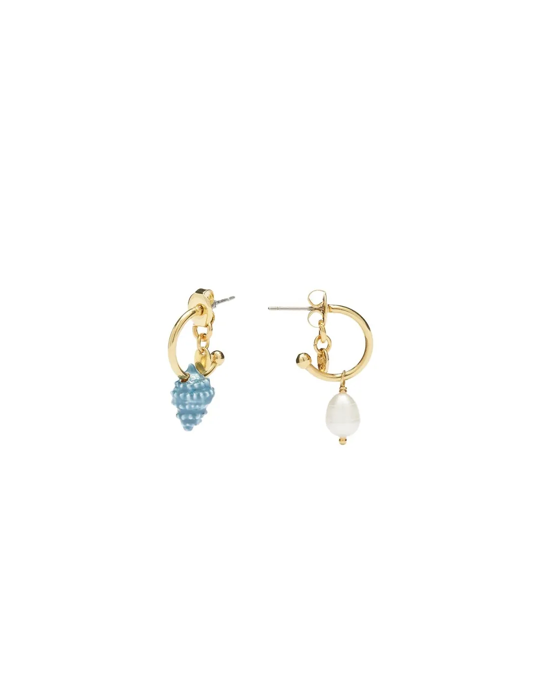 Pendientes caracola y perla