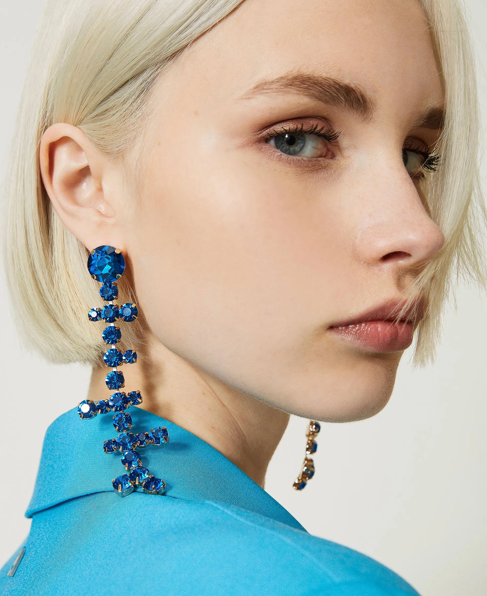 Pendientes colgantes con strass