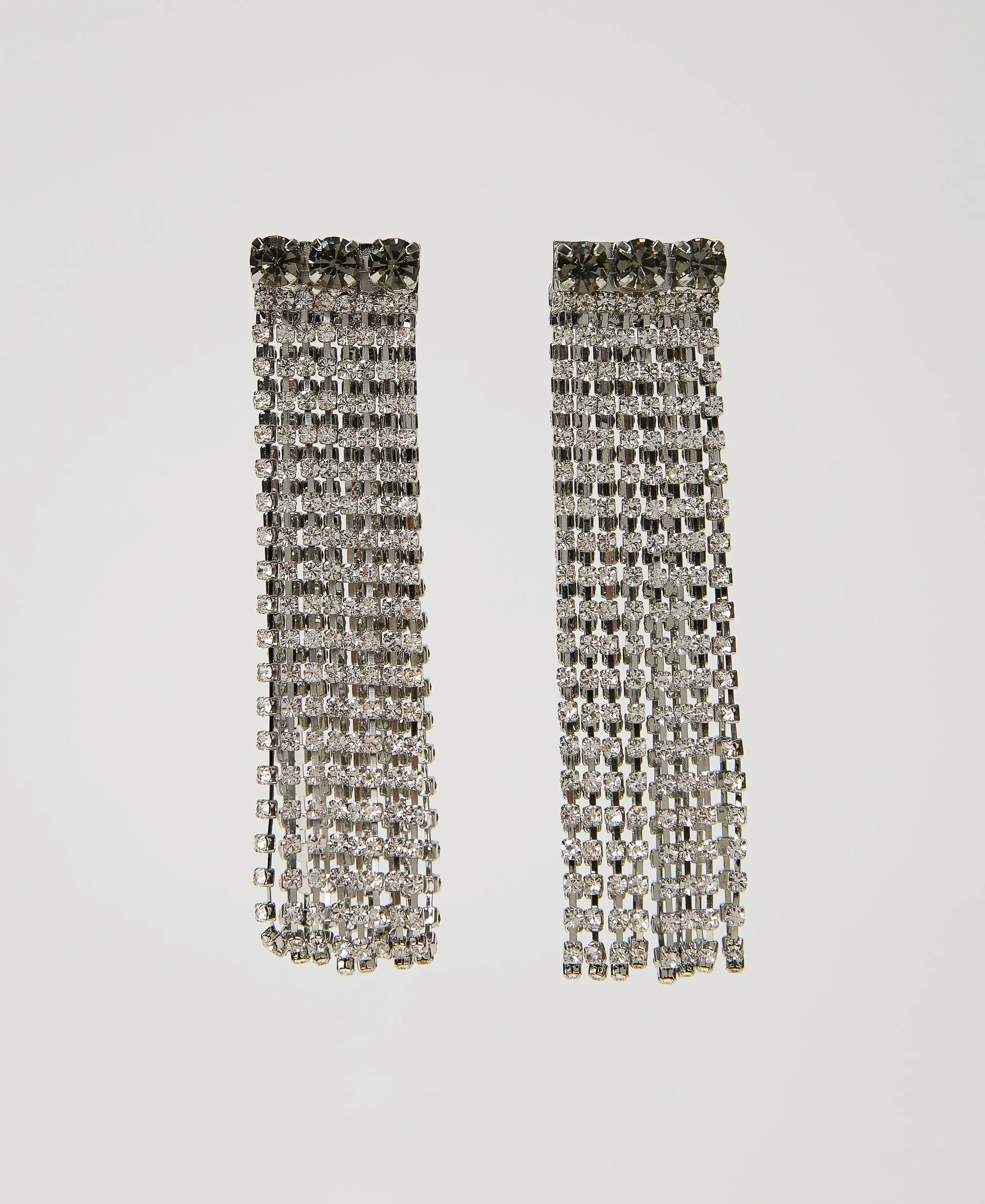 Pendientes con flecos de strass