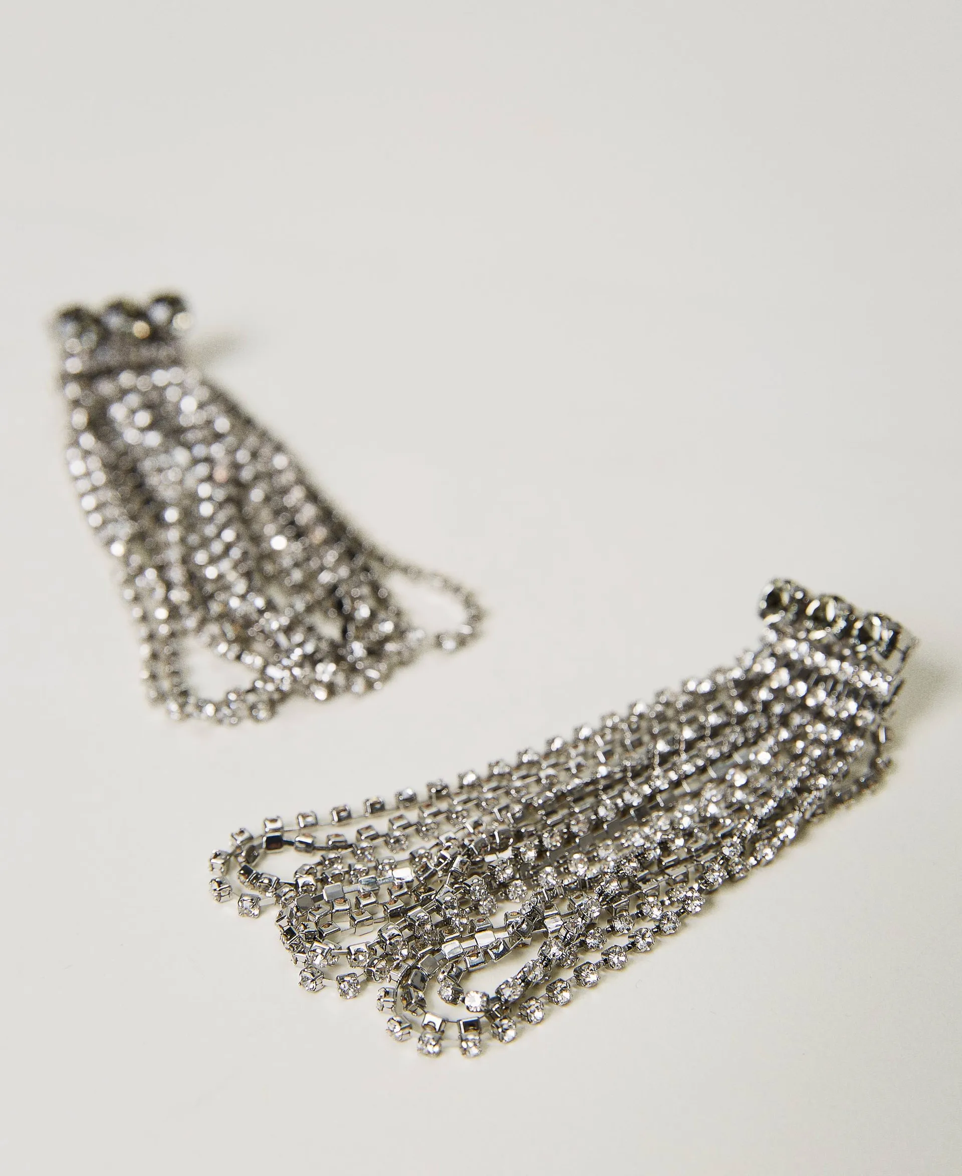 Pendientes con flecos de strass