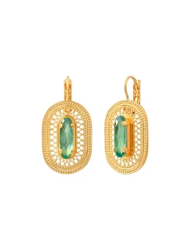 Pendientes de cristal Noor turquesa