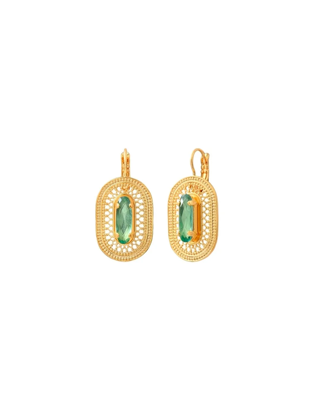 Pendientes de cristal Noor turquesa