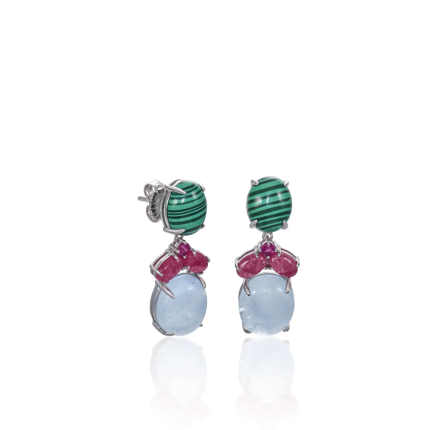 Pendientes de piedra natural diseo colgante con garras