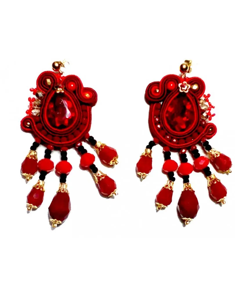 PENDIENTES FLAMENCA ESPECTACULARES TODOS LOS COLORES
