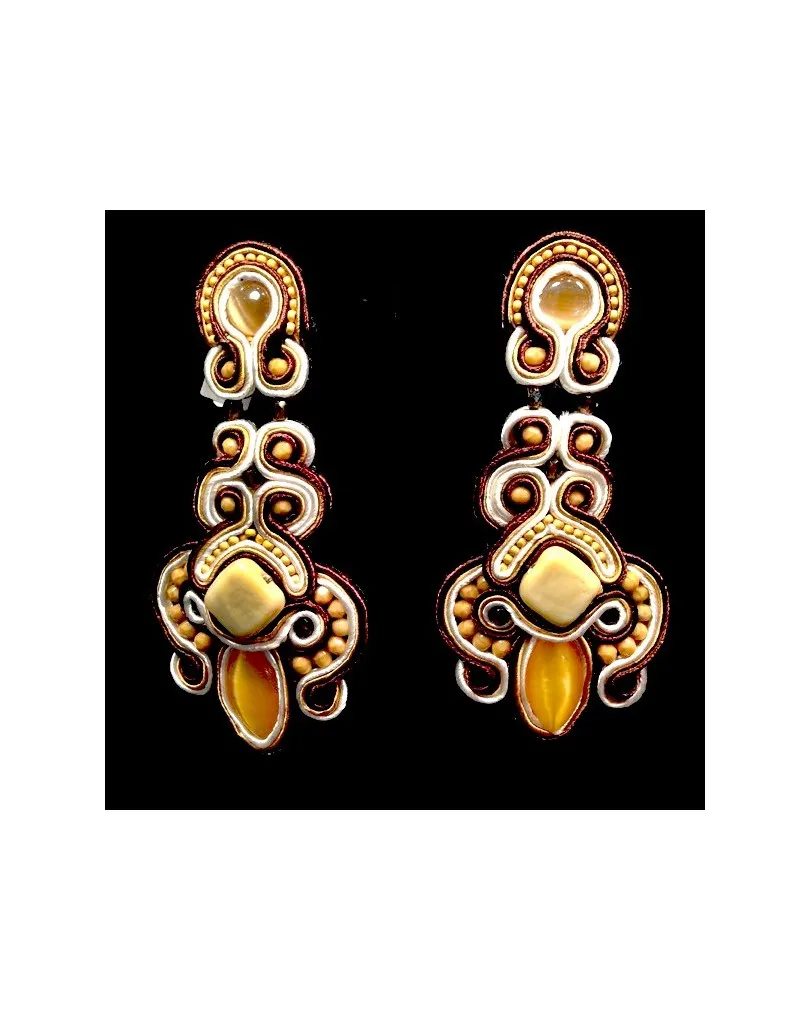 PENDIENTES FLAMENCA  SOUTACHE TODOS LOS COLORES