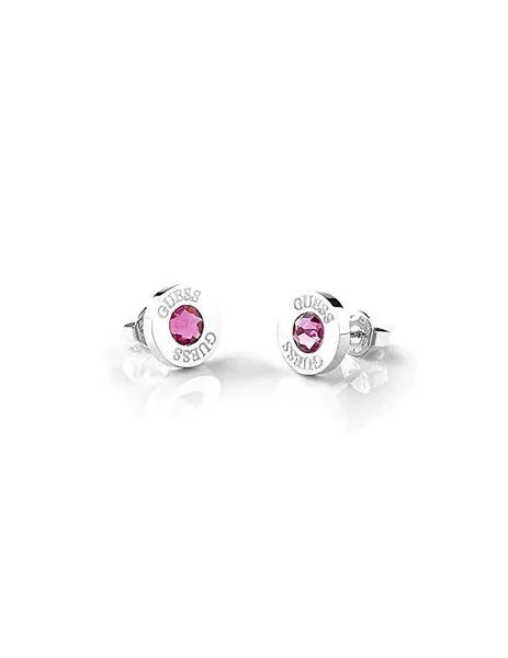 pendientes guess shiny crystals pink