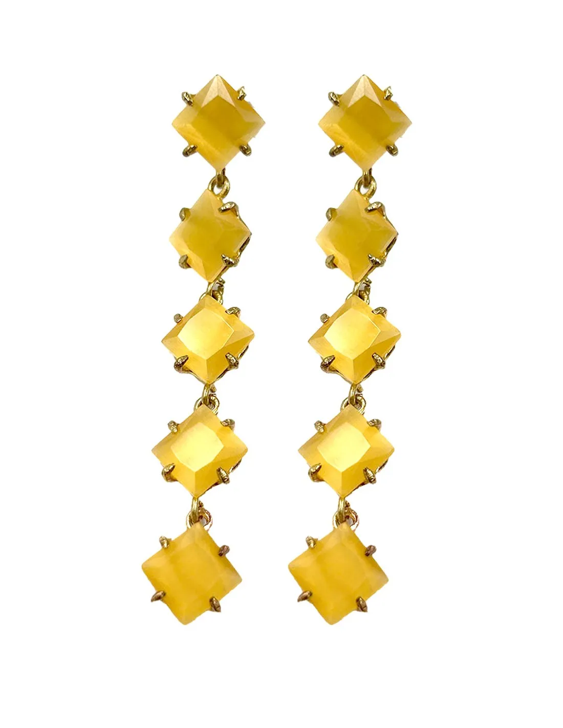 PENDIENTES LARGOS DE PIEDRA EN DIFERENTES COLORES A ELEGIR